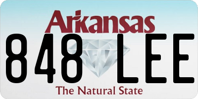 AR license plate 848LEE
