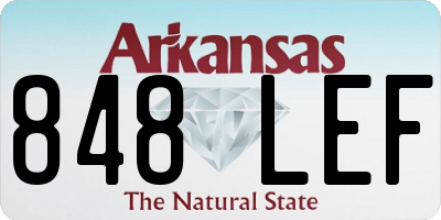 AR license plate 848LEF