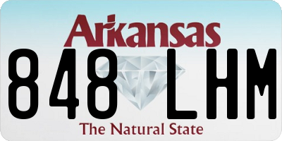 AR license plate 848LHM