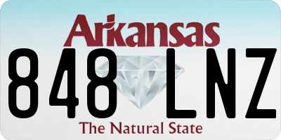 AR license plate 848LNZ