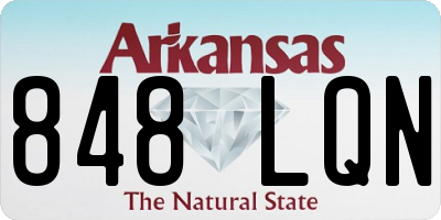 AR license plate 848LQN