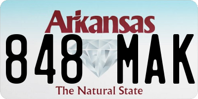 AR license plate 848MAK