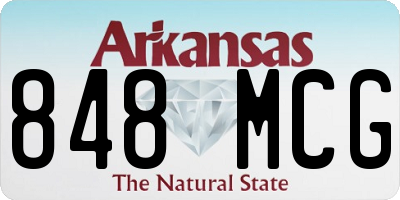 AR license plate 848MCG