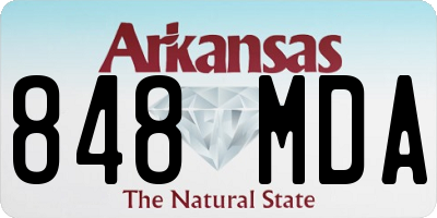 AR license plate 848MDA