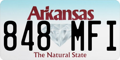 AR license plate 848MFI