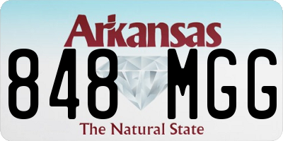 AR license plate 848MGG