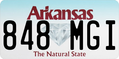 AR license plate 848MGI