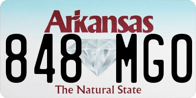 AR license plate 848MGO