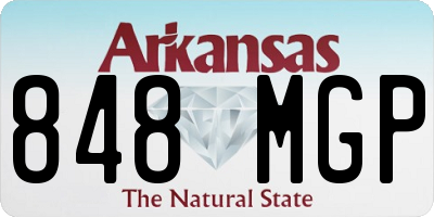 AR license plate 848MGP
