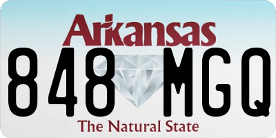 AR license plate 848MGQ