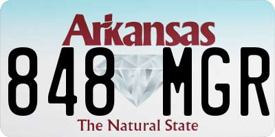 AR license plate 848MGR