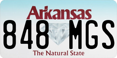AR license plate 848MGS