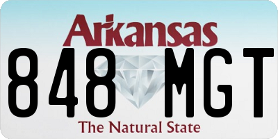 AR license plate 848MGT