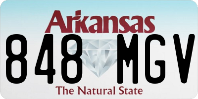 AR license plate 848MGV