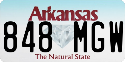 AR license plate 848MGW