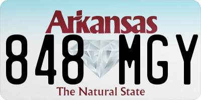 AR license plate 848MGY
