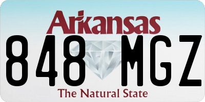 AR license plate 848MGZ