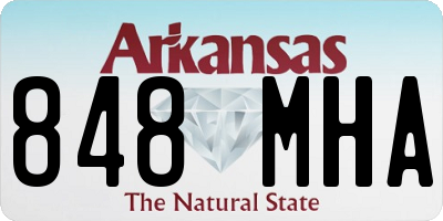 AR license plate 848MHA