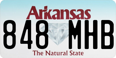 AR license plate 848MHB