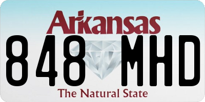 AR license plate 848MHD