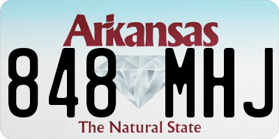 AR license plate 848MHJ