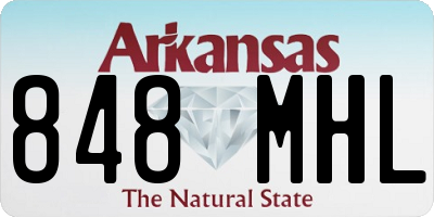 AR license plate 848MHL