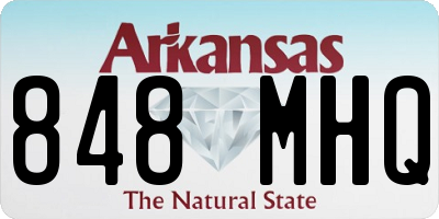 AR license plate 848MHQ