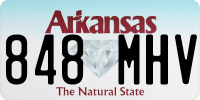 AR license plate 848MHV