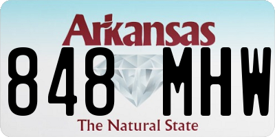 AR license plate 848MHW