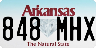 AR license plate 848MHX