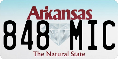 AR license plate 848MIC
