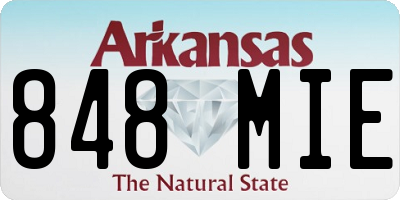 AR license plate 848MIE