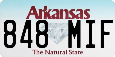 AR license plate 848MIF