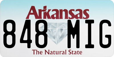 AR license plate 848MIG