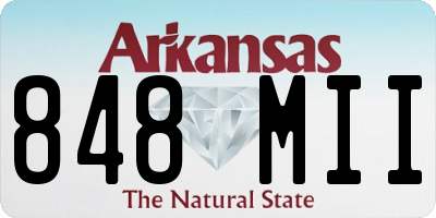 AR license plate 848MII