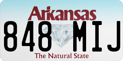 AR license plate 848MIJ