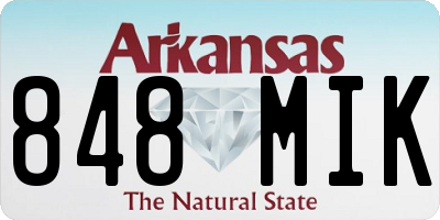 AR license plate 848MIK
