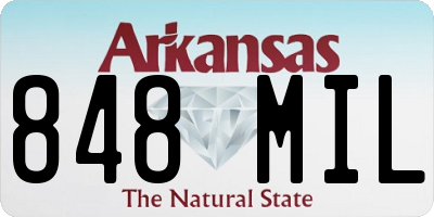 AR license plate 848MIL