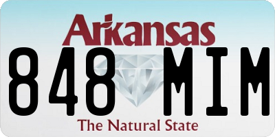 AR license plate 848MIM