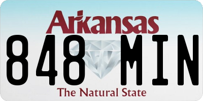 AR license plate 848MIN