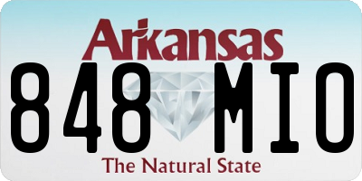 AR license plate 848MIO