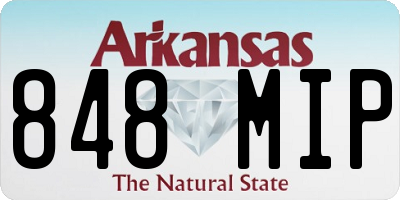 AR license plate 848MIP