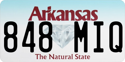 AR license plate 848MIQ