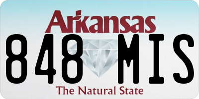 AR license plate 848MIS