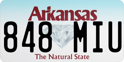 AR license plate 848MIU