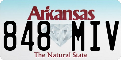 AR license plate 848MIV