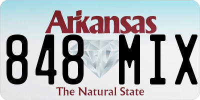 AR license plate 848MIX