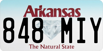 AR license plate 848MIY