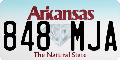 AR license plate 848MJA
