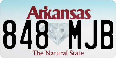 AR license plate 848MJB